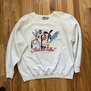 Vintage Embroidered Looney Toons crewneck